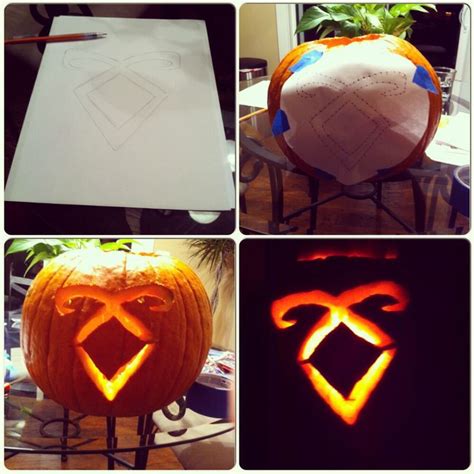 Discover the ancient runes with an intriguing halloween pumpkin carving